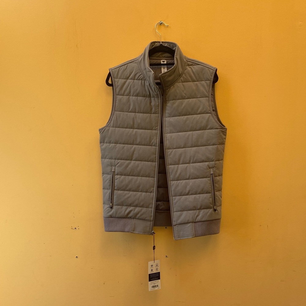 M State & Liberty Men's Gray Quilted Vest